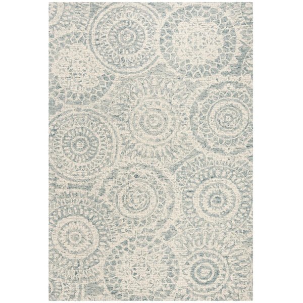 Safavieh 8 x 10 ft. Abstract Hand Tufted Area Rug, Ivory and Blue ABT205A-8